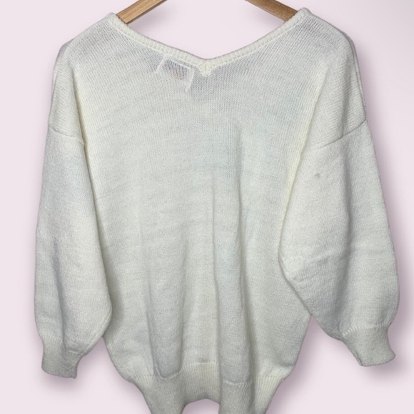 MARELLA NWT Vintage Appliqué V-Neck Sweater - Picture 2 of 10